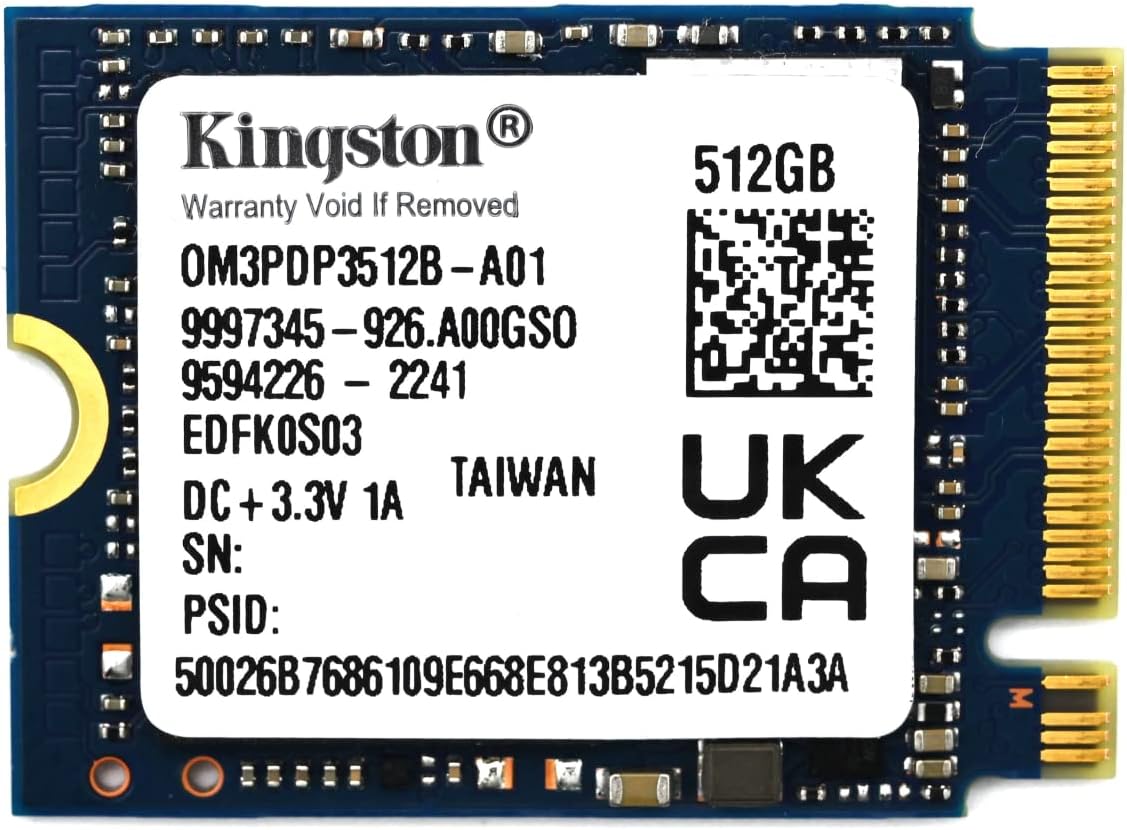 Kingston OM3PGP4512Q-A0 M.2 2230 512GB SSD (TLC) Kingston OM3PGP4512Q-A0 M.2 2230 512GB SSD (TLC)